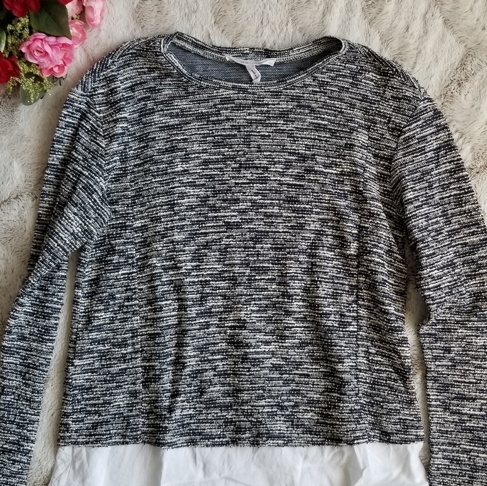 BCBGeneration‎ Heathered Blue Gray Knit Top XS